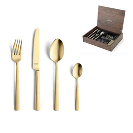 Amefa - Ménagère Ventura 24 pièces - Or Amefa - Ventura 24-delige Bestekset - Goud Bestekset Amefa