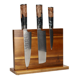 Shinrai Japan - Ensemble de couteaux Damas 6 pièces Epoxy Onyx + bloc de couteaux magnétique Bezig met laden...
