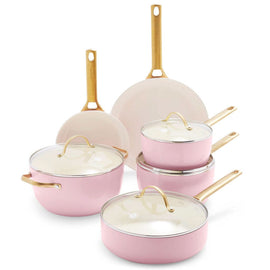GreenPan - Ensemble de 10 poêles Padova rose poudré Bezig met laden...