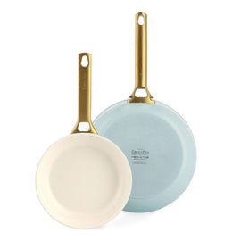 GreenPan - Ensemble de 2 poêles Padova Light Blue avec revêtement antiadhésif en céramique Bezig met laden...