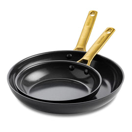 GreenPan - Padova Reserve Black Set de poêles 2 pièces avec revêtement antiadhésif en céramique 20/26 cm Bezig met laden...