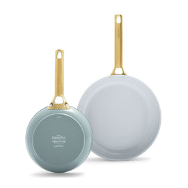 GreenPan - Set de poêles Padova Smokey Blue 2 pièces avec revêtement antiadhésif en céramique 20/28 cm Bezig met laden...