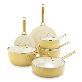 GreenPan - Ensemble de 10 poêles Padova Sunshine Yellow Bezig met laden...
