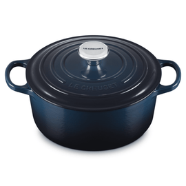 Le Creuset - Braisière ronde en fonte émaillée - Nuit - 28 cm Le Creuset - Braadpan Rond in Geëmailleerd Gietijzer - Nuit - 28 cm Braadpan Le Creuset