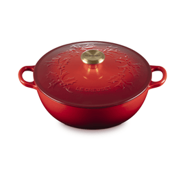 Le Creuset - Marmite Rouge Cerise 26 cm 4,1 L Le Creuset - Marmite Holly Kersenrood 26 cm 4,1 L Braadpan Le Creuset