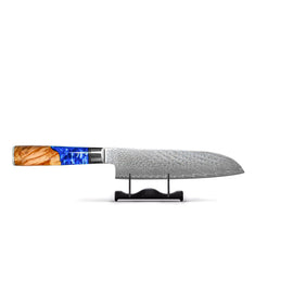 Shinrai Japon - Epoxy Saphir Damas Santoku 18 cm Shinrai Knives - Epoxy Sapphire 6-delige Damascus Messenset Messenset Shinrai Knives