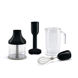 Smeg - Accessoires | Ensemble de 4 accessoires, Noir, gobelet, hachoir, fouet, presse-purée Bezig met laden...