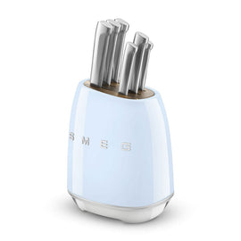 SMEG - Bloc à couteaux avec 6 couteaux, Bleu pastel Bezig met laden...