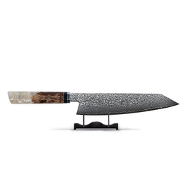 Shinrai Japon - Couteau Kiritsuke Diamond Octagon Damascus 23 cm - Edition Spéciale Bezig met laden...