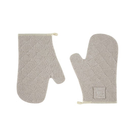 Witloft - Mitaines de cuisine en coton recyclé (2 pcs.) - Sable Bezig met laden...