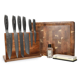 Couteaux Shinrai - Damast Pakka Wood Mega Bundle - Tout ce dont vous avez besoin