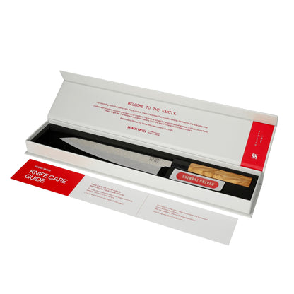 Couteaux Shinrai - Ensemble de couteaux Damas 2 pièces Takumi Kaza - Kiritsuke + Couteau d&#39;office
