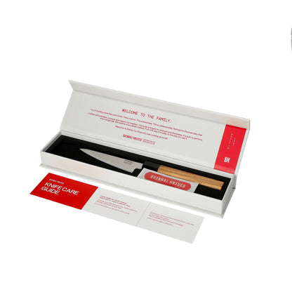 Couteaux Shinrai - Ensemble de couteaux Damas 3 pièces Takumi Kaza - Couteau de chef + Nakiri + Couteau d&#39;office