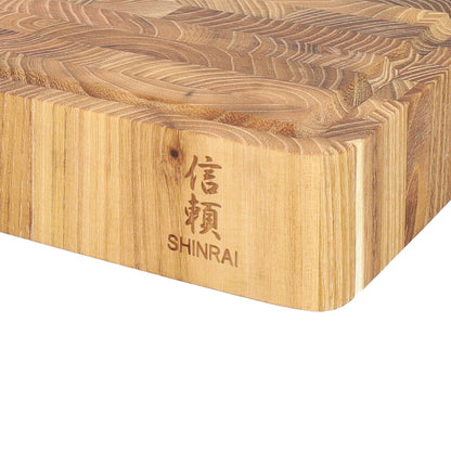 Shinrai Japan - Planche à découper de luxe en bois de teck - 40 x 30 x 4,5 cm