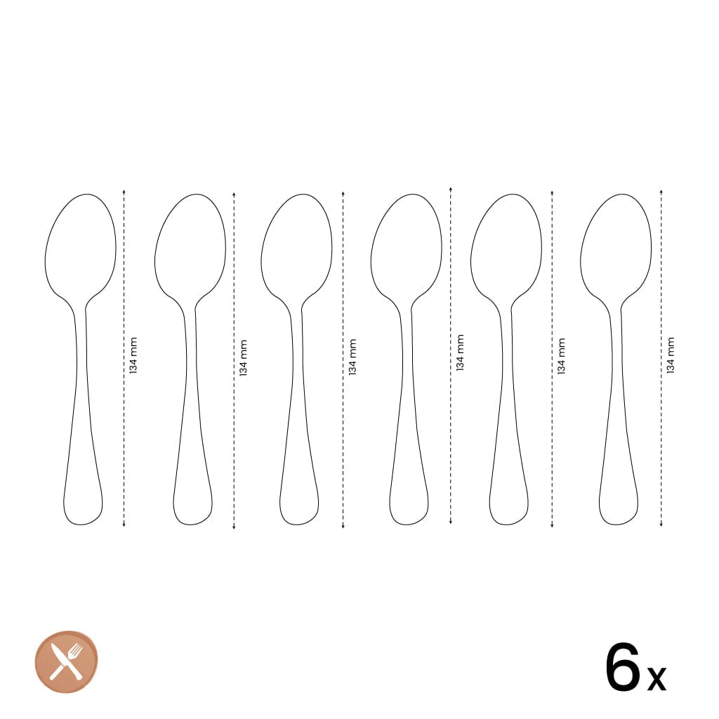 Amefa - Cuba 6 Koffielepels - Zilver Koffielepels Amefa 
