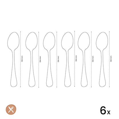 Amefa - Cuba 6 Koffielepels - Zilver Koffielepels Amefa 