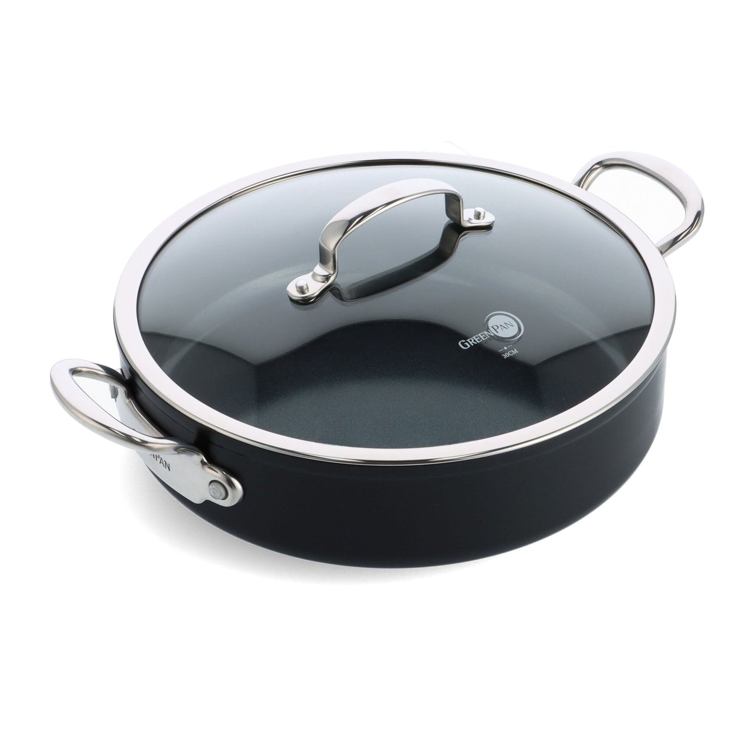 GreenPan - Barcelona Pro XL 6-delige Pannenset 18/24/28/30 cm - steelpan met deksel + 2 koekenpannen + stoofpan met deksel Pannenset GreenPan 