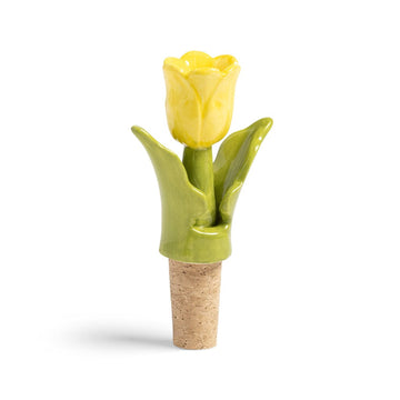 &Klevering - Flessenstop tulp geel Flessenstop &Klevering 