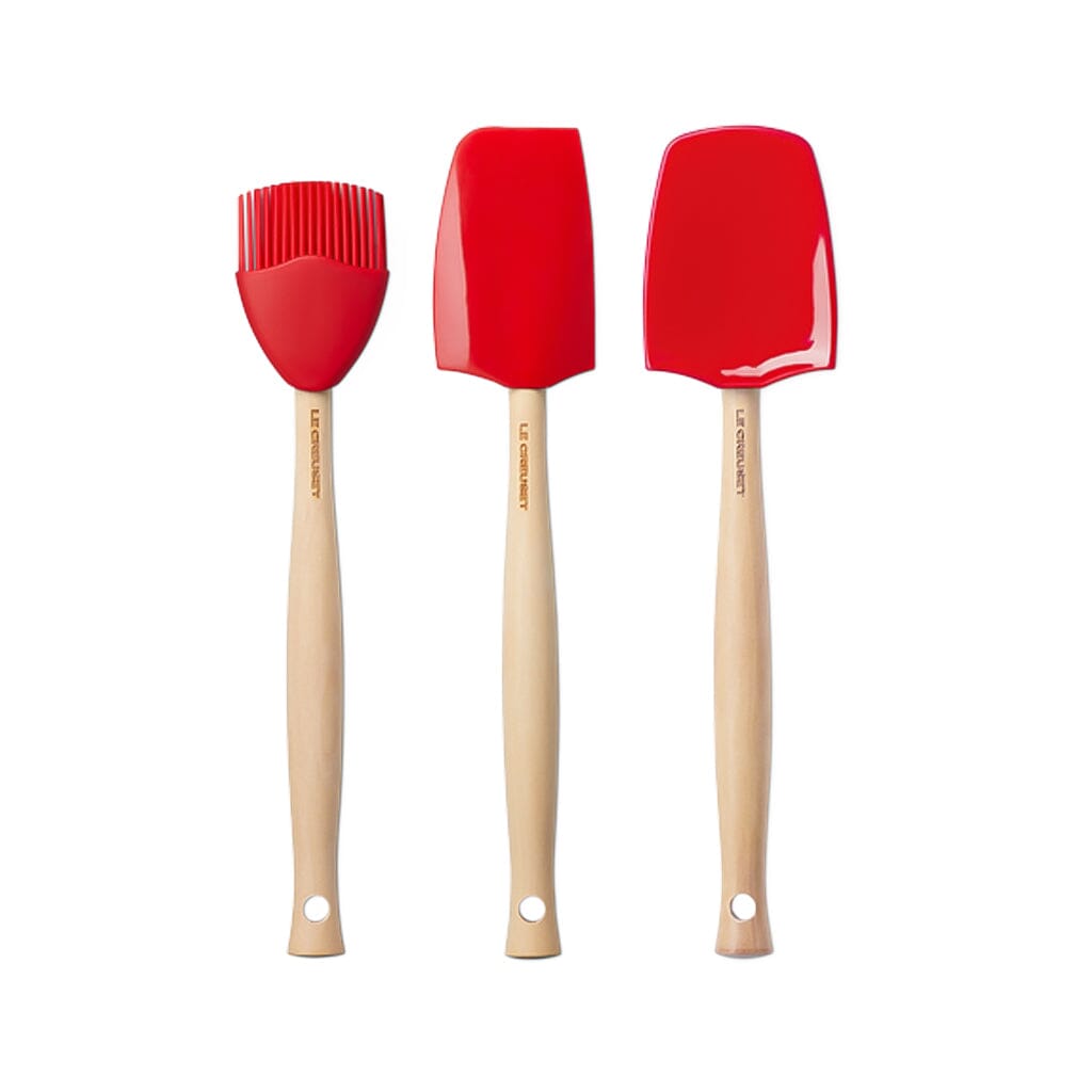 Le Creuset - Premium spatelset 3-delig Kersenrood Spatelset Le Creuset 