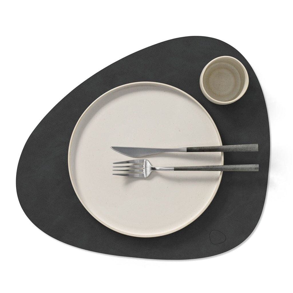Lind DNA - Placemat Curve L Nupo Zwart Placemat Lind DNA 