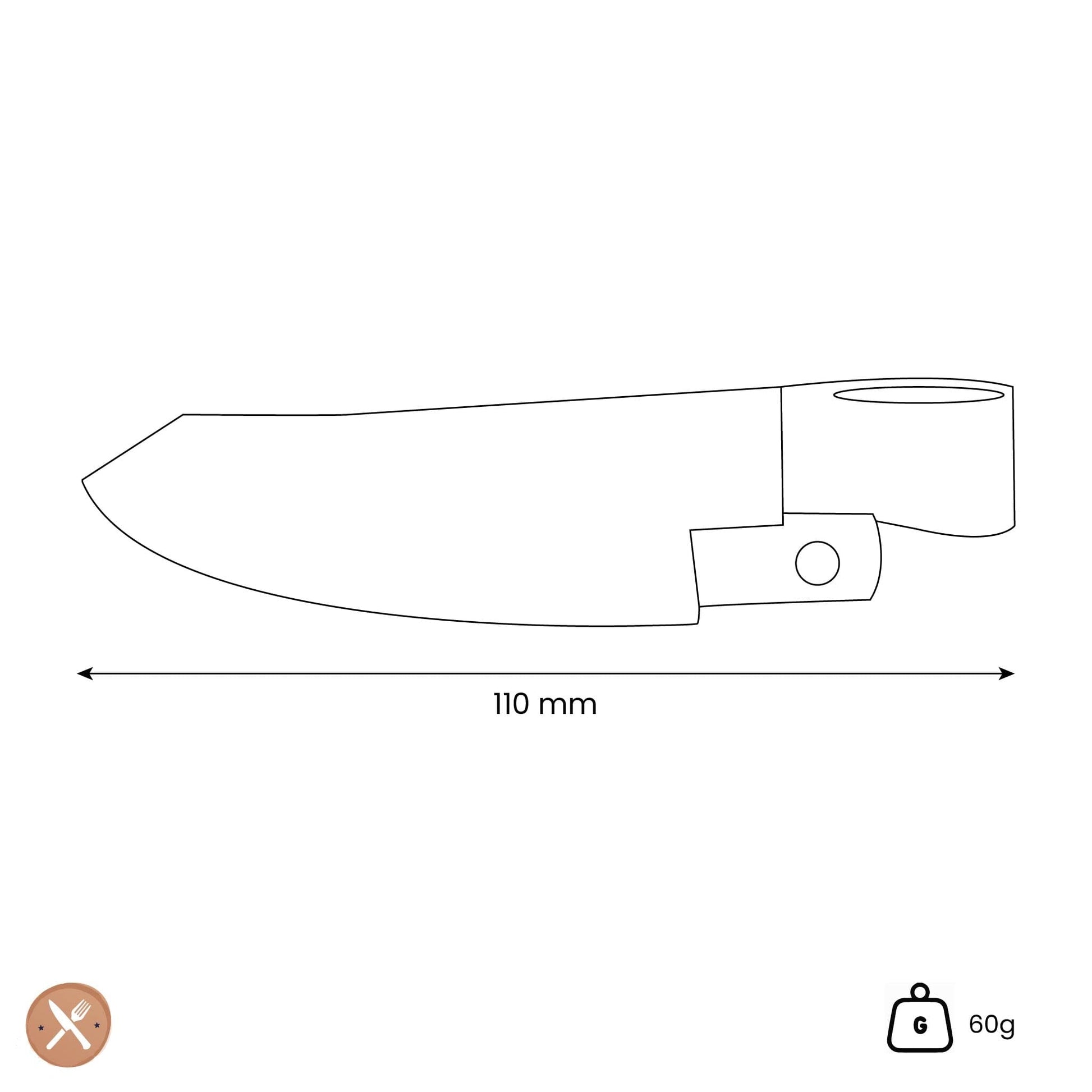 Messermeister - 20 cm lange leren schede voor het Overland koksmes Messen holster Messermeister 