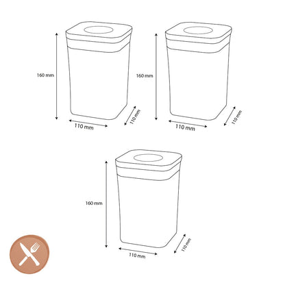 OXO Voordeelset Voorraadbussen POP, 3-delig OXO 