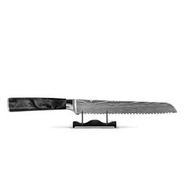 Shinrai Knives - Damascus Print Epoxy Onyx Broodmes 20 cm Broodmes Shinrai Knives 