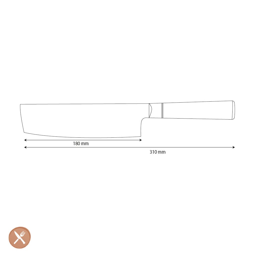 Shinrai Knives - Epoxy Onyx Damascus Nakiri mes 18 cm Nakirimes Shinrai Knives 