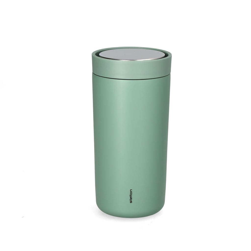 Stelton - To Go Click Thermosfles 0.4 l. - Stoffig Grijs Thermosfles Stelton 