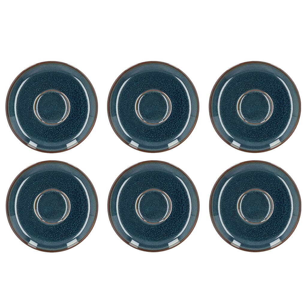 Villeroy & Boch - Crafted Denim - Koffieschotel 15cm, Set van 6 Schoteltjes Villeroy & Boch 