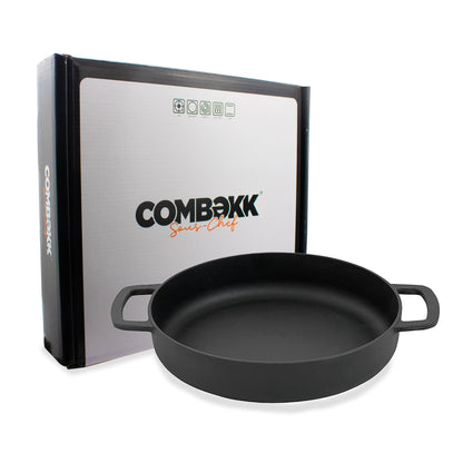 COMBEKK - Sous-Chef Koekenpan Dubbel Handvat 28CM - Zwart Koekenpan Combekk 