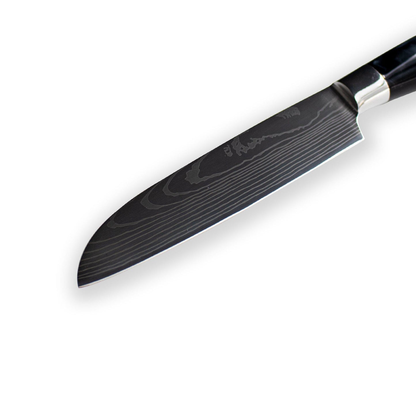 Japanse Damascus Onyx Print Series - Klein Santoku mes (13cm) Keukenmessen Shinrai Japan 