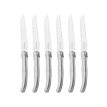 Lou Laguiole - 6-pc steak knives in wooden block - inox Steakmes Lou Laguiole 