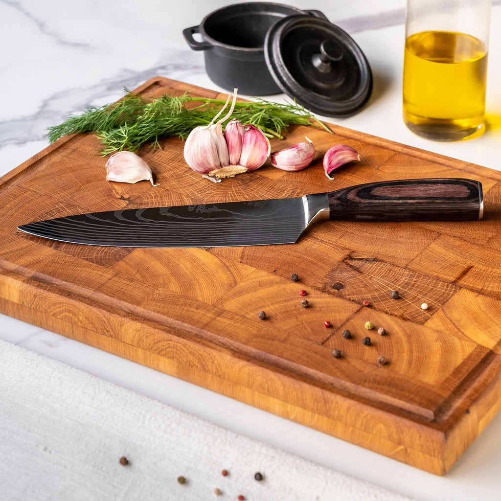 Damas : Ensemble de 3 Couteaux de Cuisine Japonais, Manches en