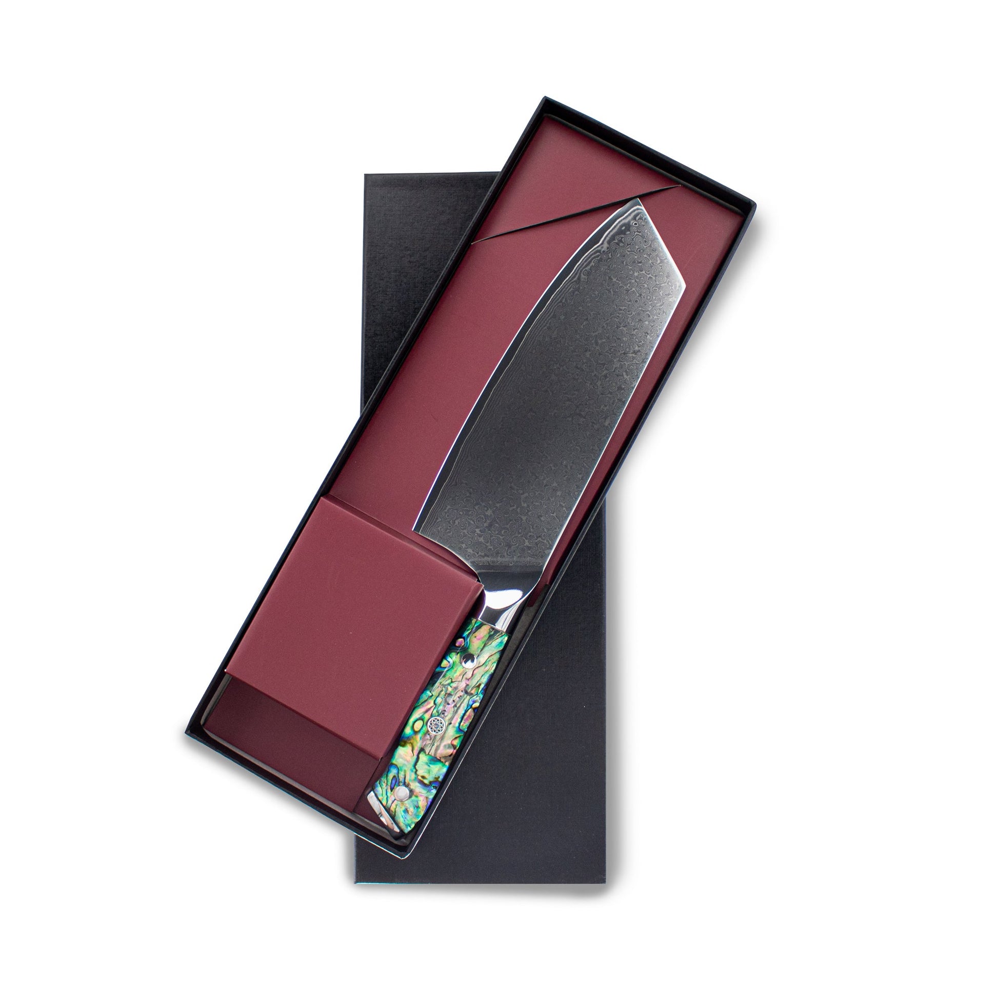 Parelmoer Jewels Damascus Nakiri mes 17 cm Shinrai Japan 