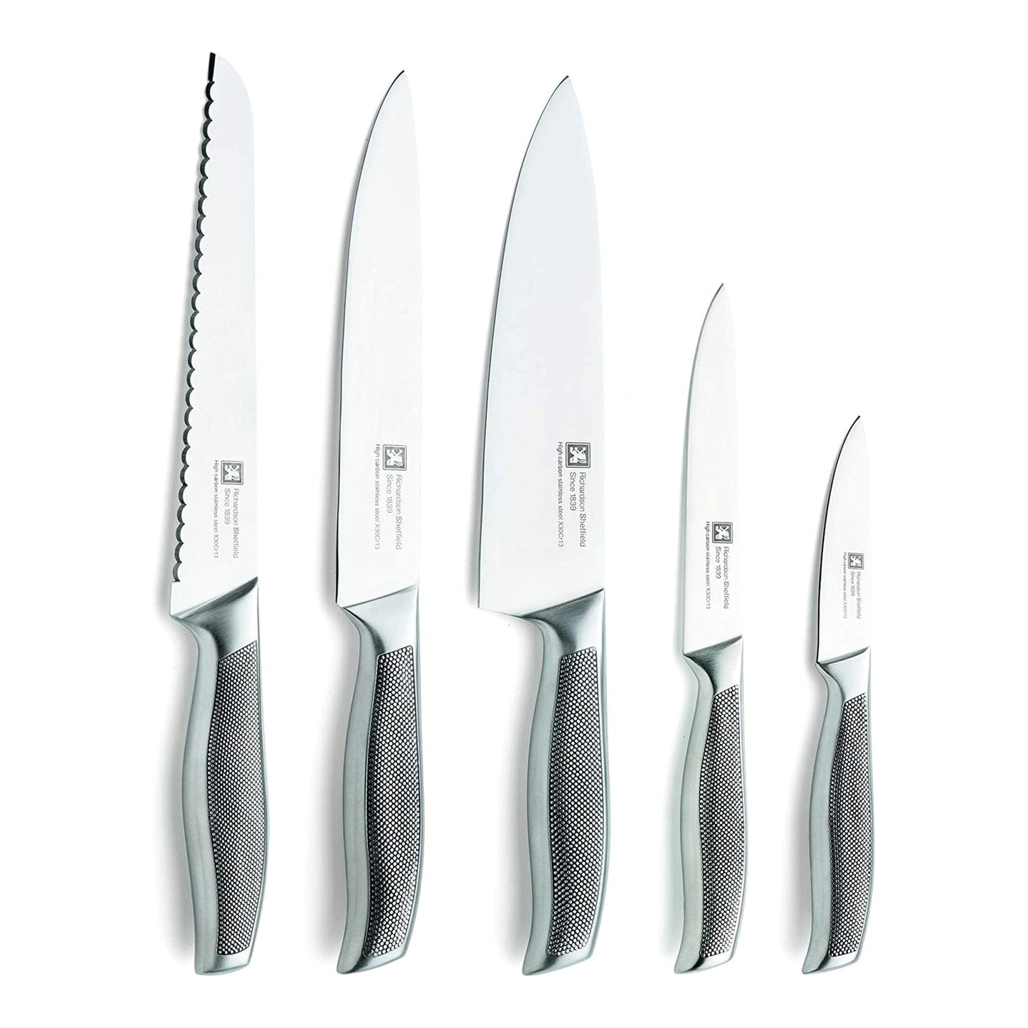 Richardson Sheffield - Sense 5 pc knife block - wood Messenset met blok Richardson Sheffield 