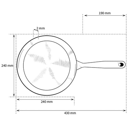 Satake - Koekenpan 24 cm anti-aanbaklaag Koekenpan Satake 